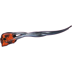 Autocollant Tete de Mort Rouge