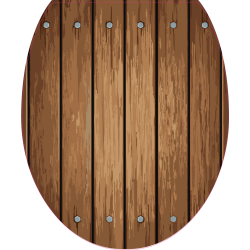 Autocollant WC Bois 1