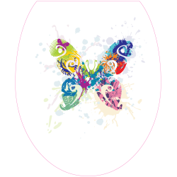 Autocollant WC Abstrait Illustration 2