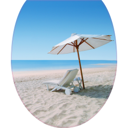 Autocollant WC Plage