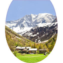 Autocollant WC Montagne