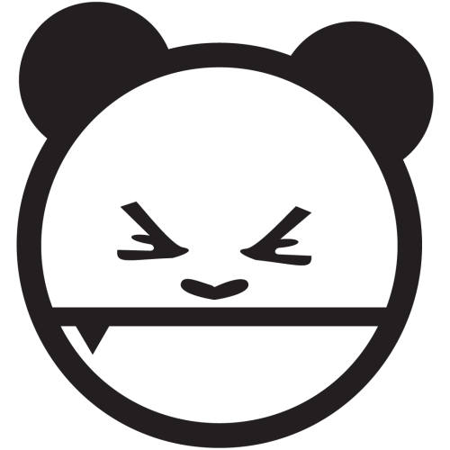 2 Stickers Pandas En Colère WWF - Taille 5cm - Autocollants FPP105