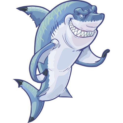 Autocollant Mascotte Requin ref.d9745 Autocollants Stickers