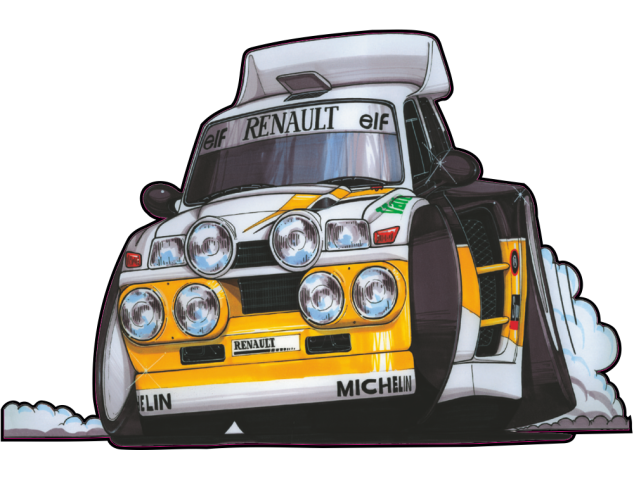 Autocollant 029-Renault 5 Supermaxi - Renault