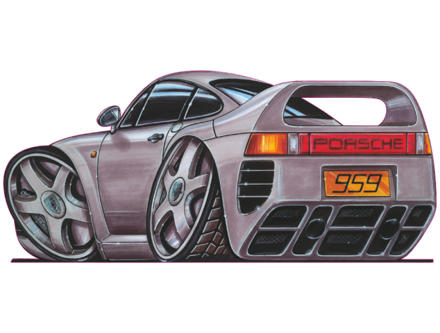 Autocollant 049-Porsche-959 - Porsche