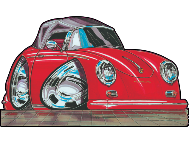 Autocollant 091-Porsche-356 - Porsche