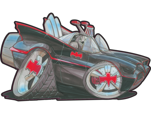 Autocollant 1002-Batmobile - TV/FILM