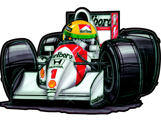 Autocollant F1_McLaren_Senna - Cars-toons F1