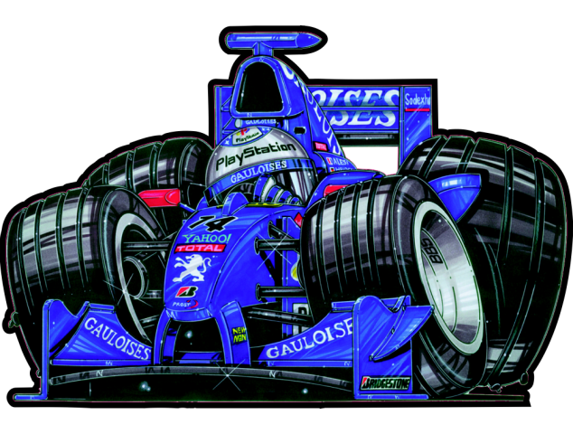 Autocollant F1_Peugeot_Prost - Cars-toons F1