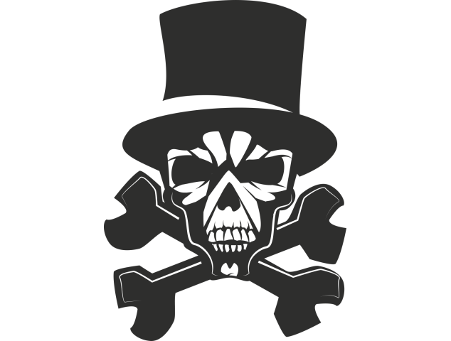 Sticker Skull Chapeau - Têtes de Mort