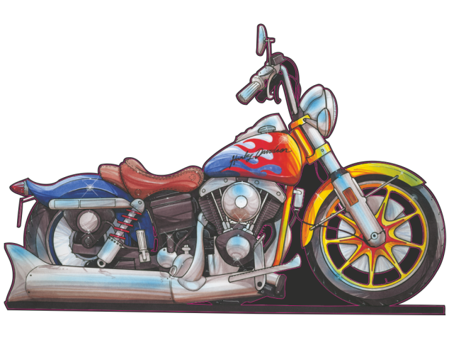 Autocollant 1117-Harley-Lowrider - Harley