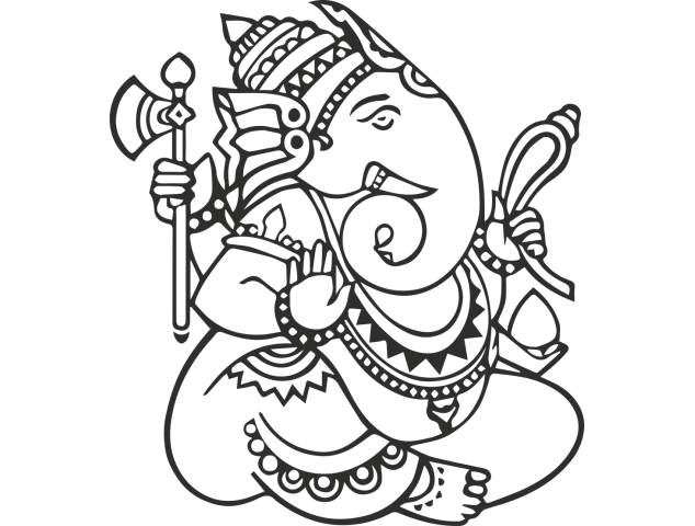 Sticker Symbole Ganesh 4 - Stickers Divers