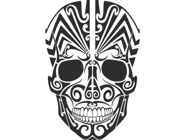 Sticker Tribal Skull - Signes Tribal