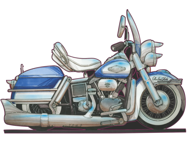 Autocollant 1127-Harley-Electra - Harley