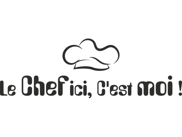 Sticker Cuisine Le Chef - Stickers Adhesifs muraux