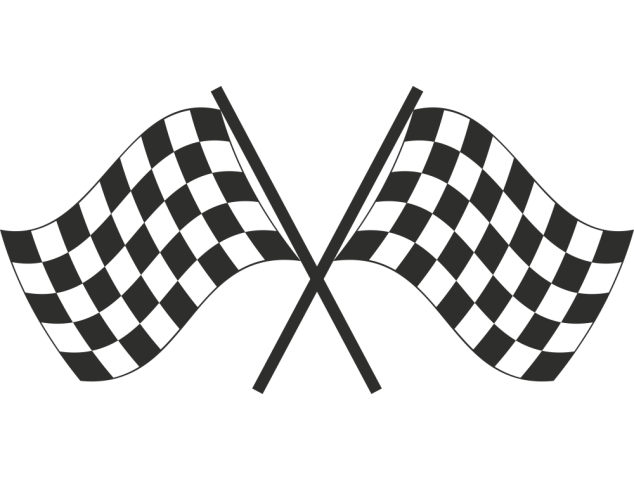 Sticker Racing Drapeau - Auto