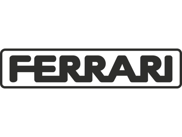 Sticker Ferrari Rectangle - Auto Ferrari