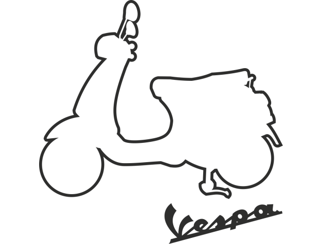 Sticker Vespa Silhouette - Moto Vespa