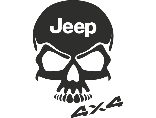 Sticker Jeep 4x4 Skull - Déco 4x4