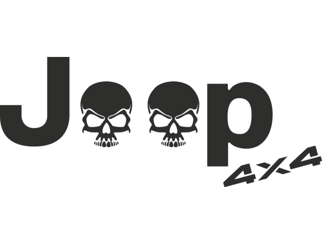 Sticker Jeep 4x4 Skull 1 - Déco 4x4