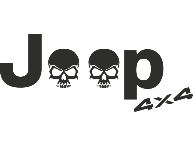 Sticker Jeep 4x4 Skull 1 - Déco 4x4