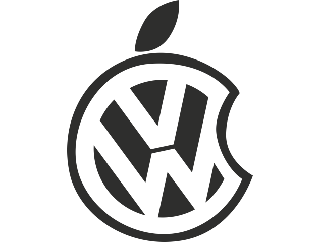 Sticker Apple Vw - Logos Divers