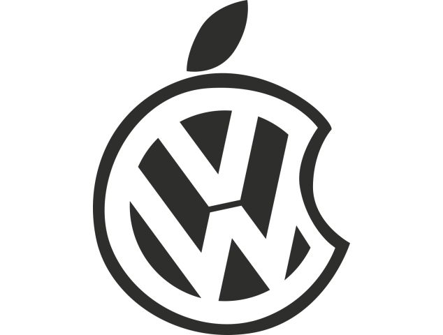 Sticker Apple Vw - Logos Divers