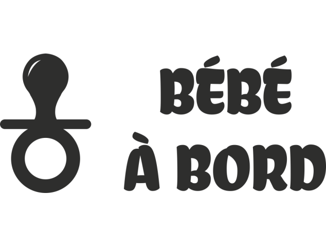 Sticker Bébé à Bord Tétine - Bébé à bord