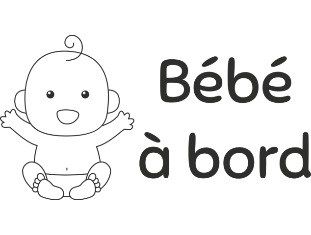 Sticker Bébé à Bord Baby - ref.12091