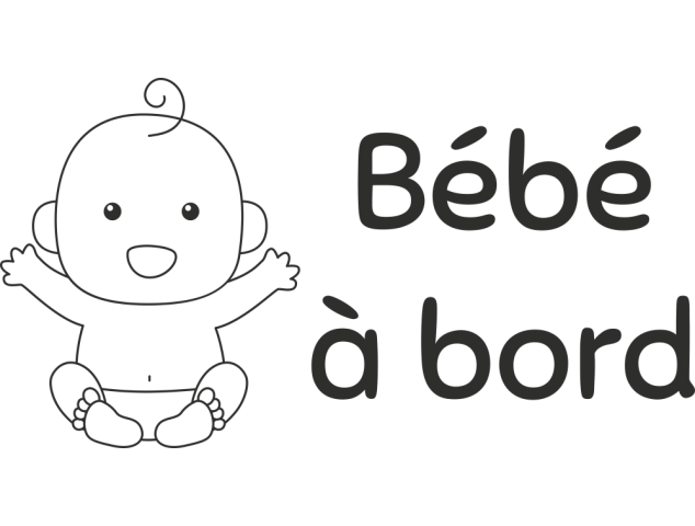 Autocollant voiture Bébé à bord : BABY BOY à bord. Stickers auto.