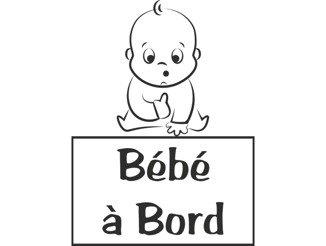 Sticker Bébé à Bord Bébé - Bébé à bord