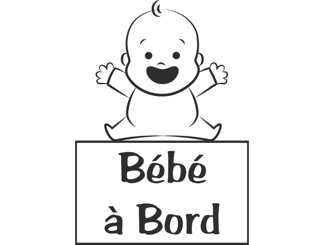 Sticker Bébé à Bord Bébé 2 - Bébé à bord