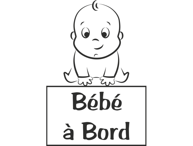 Sticker Bébé à Bord Bébé 3 - Bébé à bord