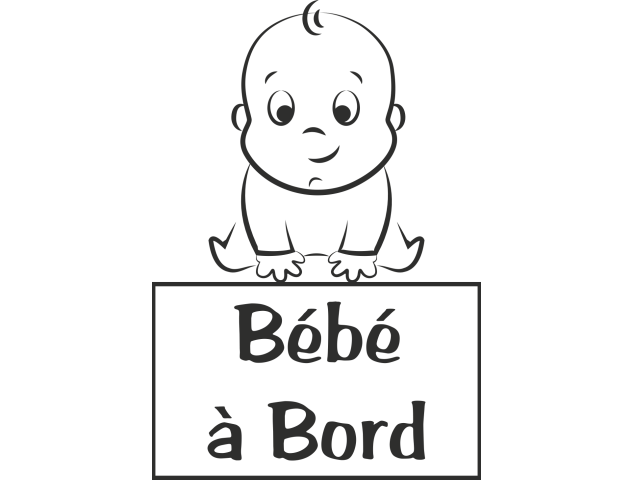 Sticker Bébé à Bord Bébé 3 - Bébé à bord