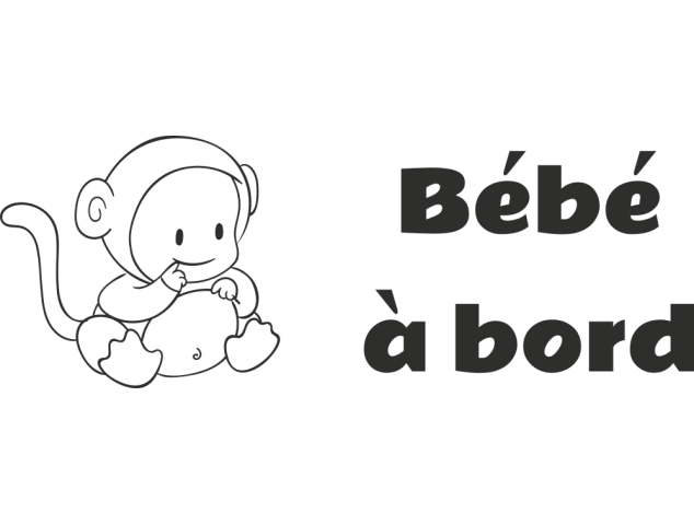 Sticker Bébé à Bord Bébé 4 - Bébé à bord