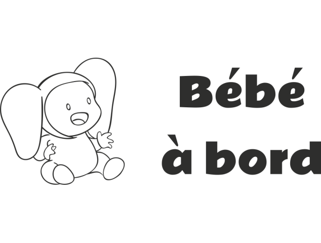 Sticker Bébé à Bord Bébé 5 - Bébé à bord