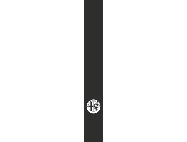 Sticker Bande Capot Alfa Roméo - Bande capot verticale