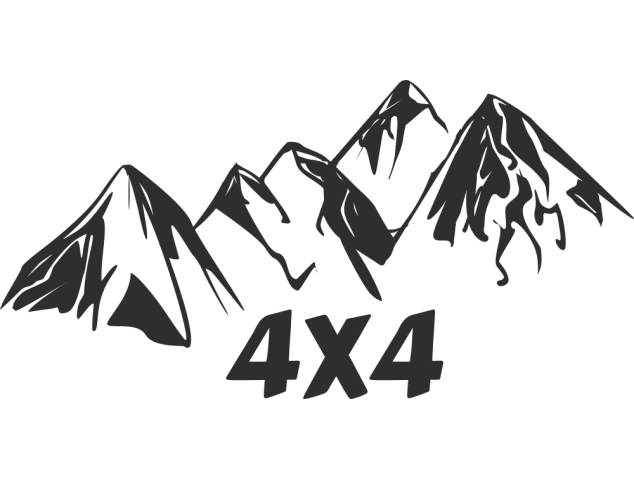 Sticker Montagne 4x4 - 4x4 Logo Racers