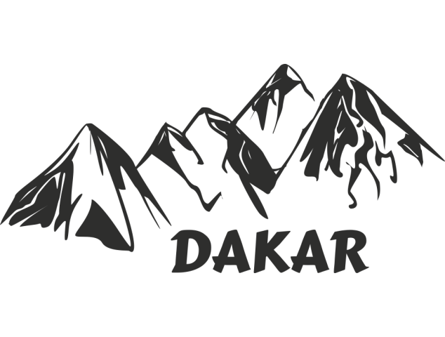 Sticker Montagne Dakar - 4x4 Logo Racers