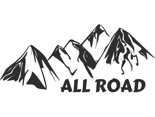 Sticker Montagne All Road - 4x4 Logo Racers