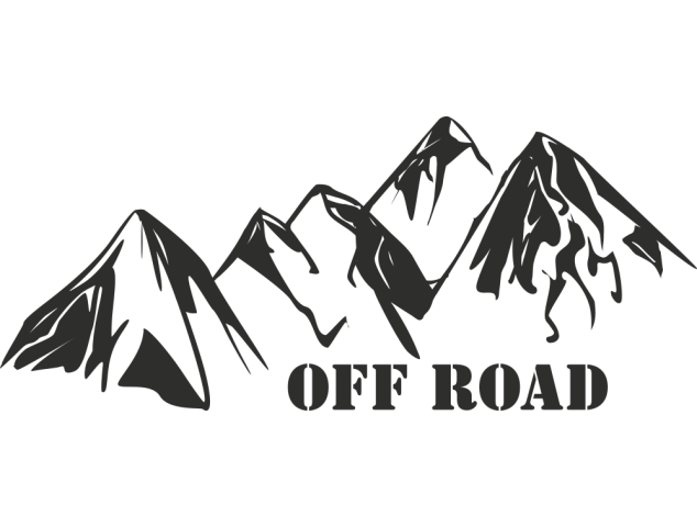 Sticker Montagne Off Road - 4x4 Logo Racers