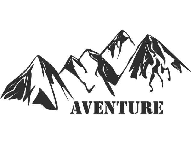 Sticker Montagne Aventure - 4x4 Logo Racers