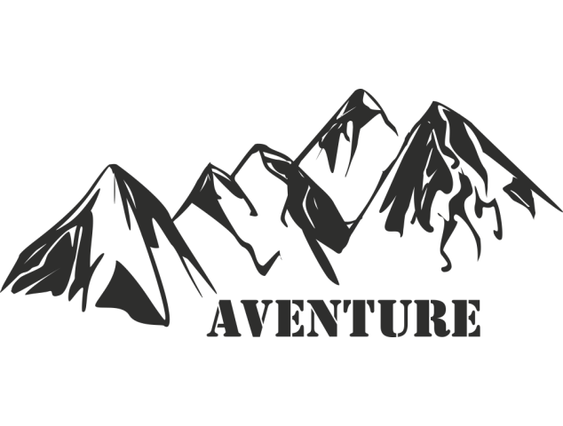 Sticker Montagne Aventure - 4x4 Logo Racers