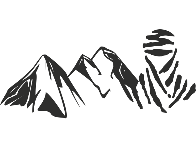 Sticker Montagne Touareg - 4x4 Logo Racers