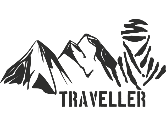 Sticker Montagne Touareg Traveller - 4x4 Logo Racers