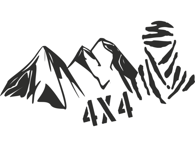 Sticker Montagne Touareg 4x4 - 4x4 Logo Racers