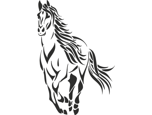 Sticker Cheval Tribal - ref.12477