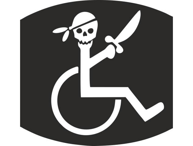 Sticker Handicapé Pirate - Signalétique