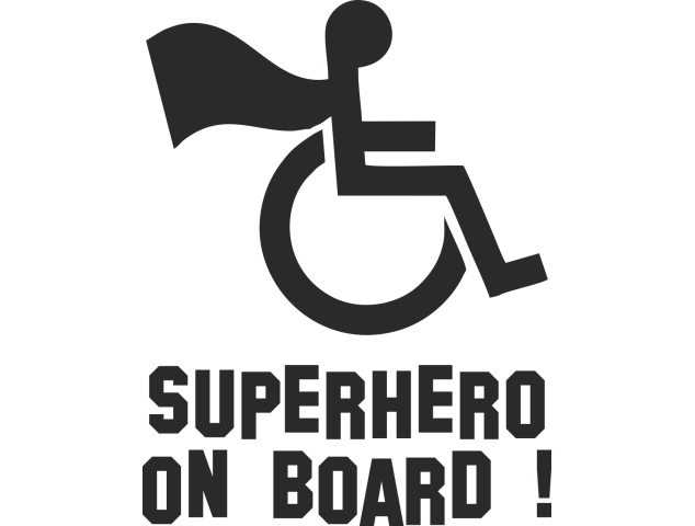 Sticker Handicapé Superhero - Signalétique
