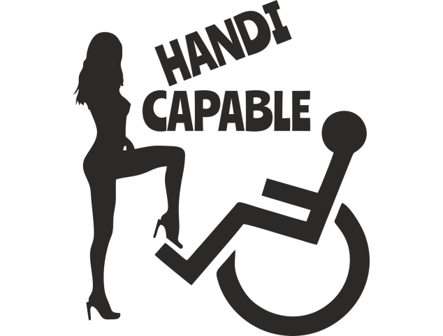 Sticker Handicapé Capable - Signalétique